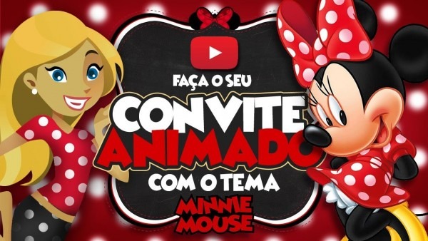 Convite animado minnie vermelha grátis Convite animado minnie vermelha grátis