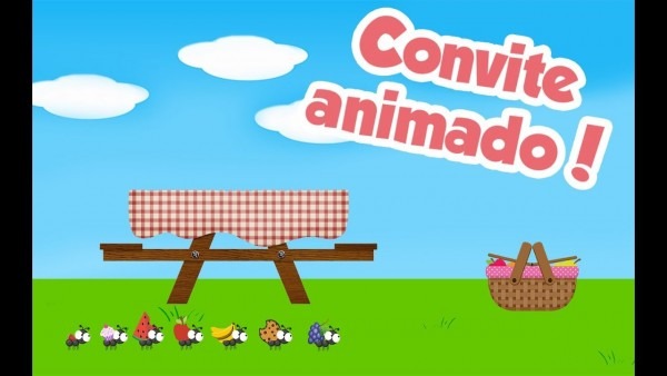 Convite animado piquenique Convite animado piquenique