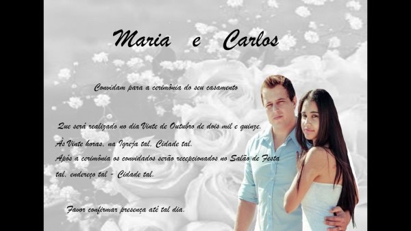 Como fazer convite de casamento com foto no word ⤠Como fazer convite de casamento com foto no word â¤