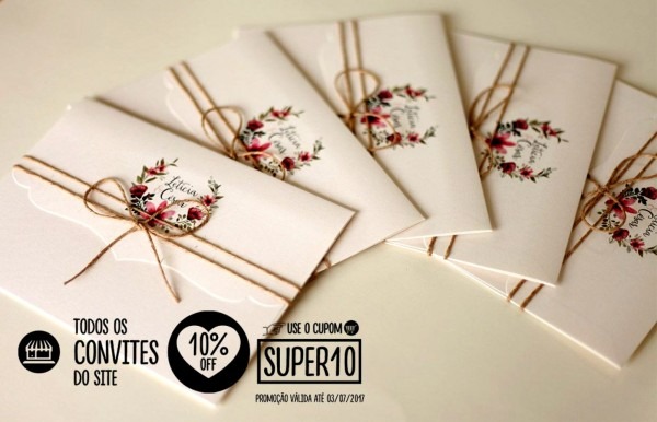 Novo de convite casamento chic no ultimo