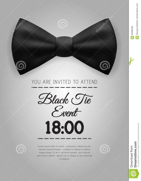 Molde elegante do convite do evento do traje de cerimÃ´nia a4