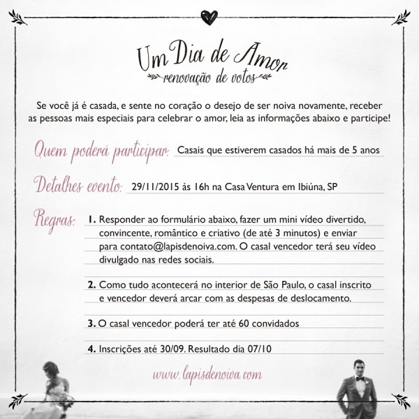 Concurso} um dia de amor Concurso} um dia de amor