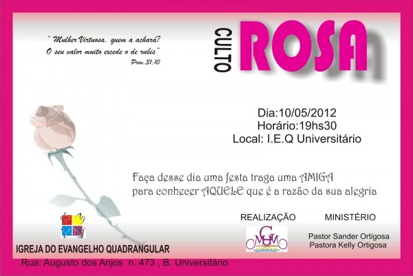 Quadrangular universitario culto rosa Quadrangular universitario culto rosa