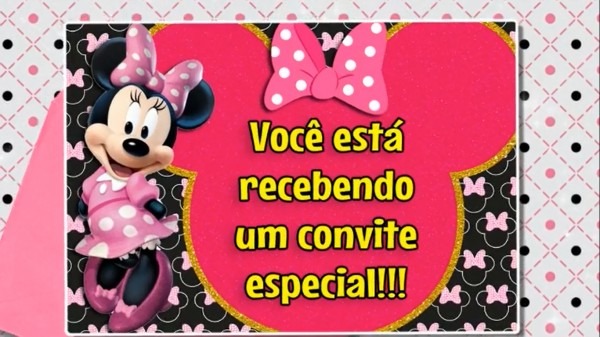 Video convite animado minnie rosa no elo7 Video convite animado minnie rosa no elo7