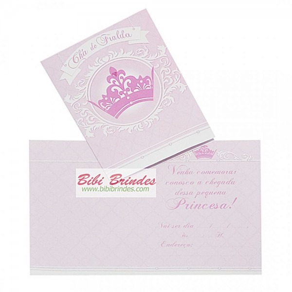 Convite chá de fralda coroa Convite chá de fralda coroa
