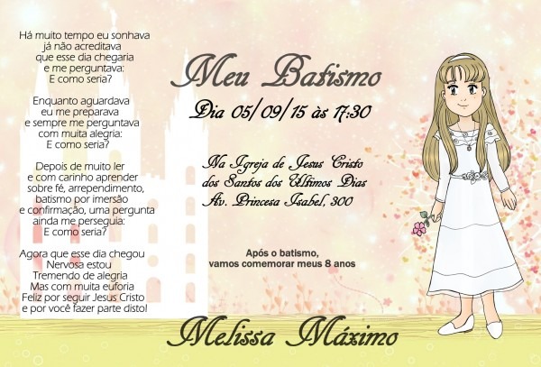 Amo ser sud! convite de batismo Amo ser sud! convite de batismo