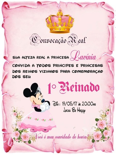 25 convites pergaminho minnie rosa no elo7 25 convites pergaminho minnie rosa no elo7