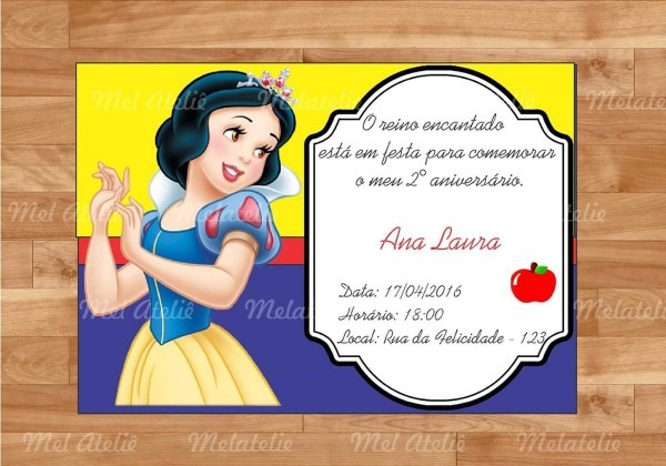 30 convites personalizados branca de neve barato 30 convites personalizados branca de neve barato