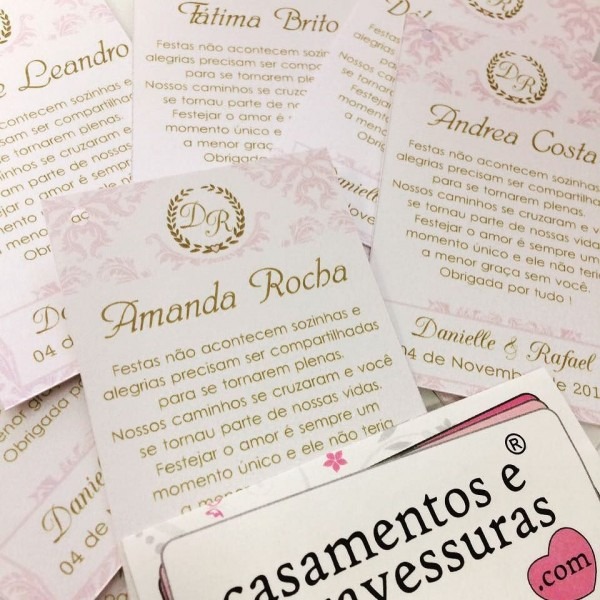 Tags de agradecimento com nome dos padrinhos e madrinhas Tags de agradecimento com nome dos padrinhos e madrinhas