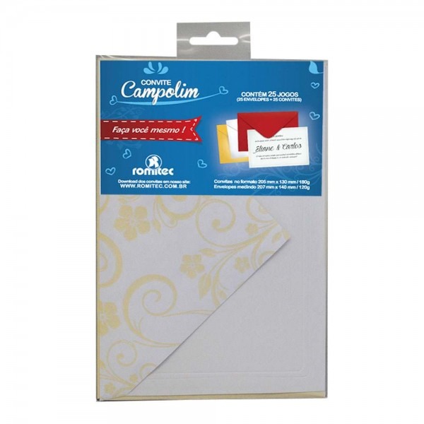 Convite campolim 207x140 arabesco berilo 3251 romitec Convite campolim 207x140 arabesco berilo 3251 romitec