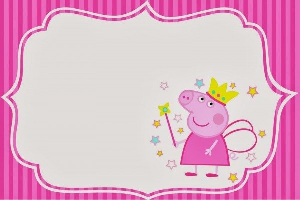 Peppa pig fairy  invitations and free party printables