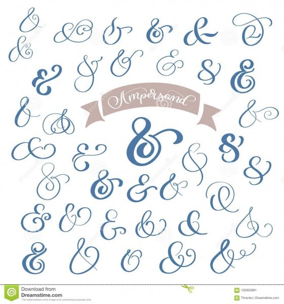 Ajuste ampersands da decoraÃ§Ã£o do vintage da rotulaÃ§Ã£o da