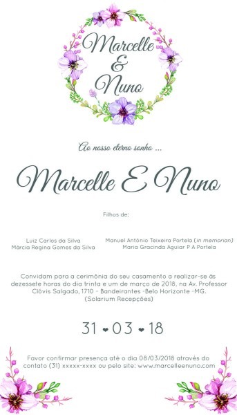 Arte digital para convite de casamento Arte digital para convite de casamento