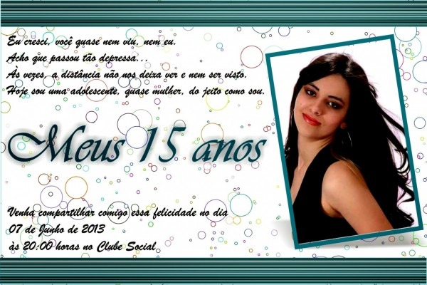 Bonito de frases para convite debutante evangelica debutantes