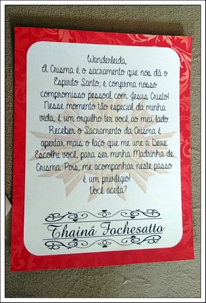 Caixa convite madrinha de crisma no elo7 Caixa convite madrinha de crisma no elo7