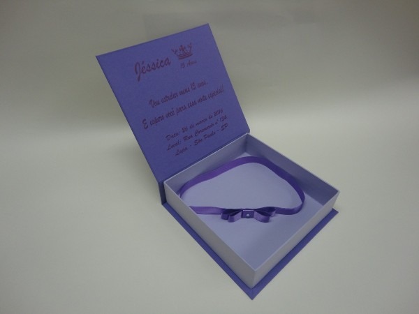 Caixa convite padrinhos 15 anos casamento lembranÃ§as