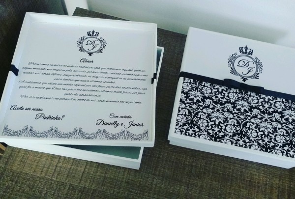 Caixa mdf p convite padrinhos 20x20x5 no elo7 Caixa mdf p convite padrinhos 20x20x5 no elo7