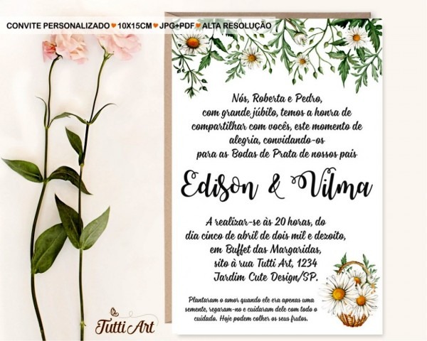 Cart o de bodas prata cole convite casamento ouro no elo7 Cart o de bodas prata cole convite casamento ouro no elo7
