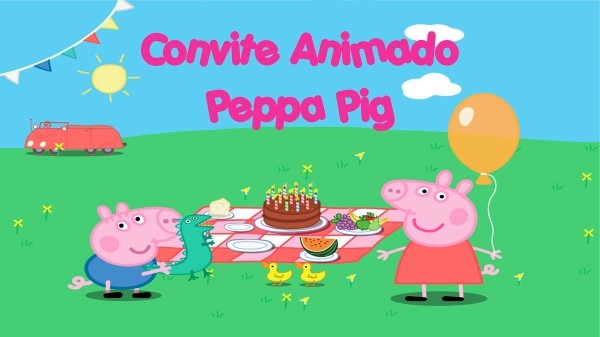 Convite animado peppa pig no elo7 Convite animado peppa pig no elo7