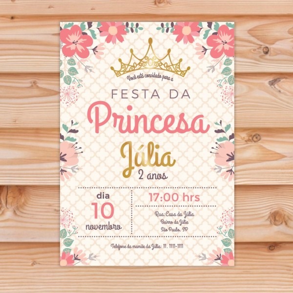 Convite aniversário festa princesa Convite aniversário festa princesa