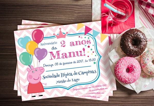 Arte convite aniversário peppa pig Arte convite aniversário peppa pig