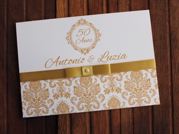 Convite bodas de ouro