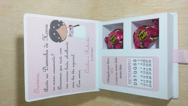 Convite caixa daminha, florista e pajem no elo7 Convite caixa daminha, florista e pajem no elo7