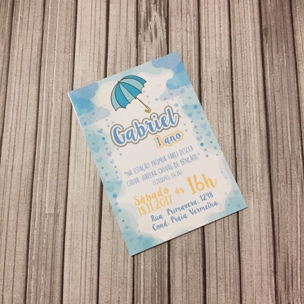 Convite chuva de benÃ§Ã£os frete grÃtis no elo7