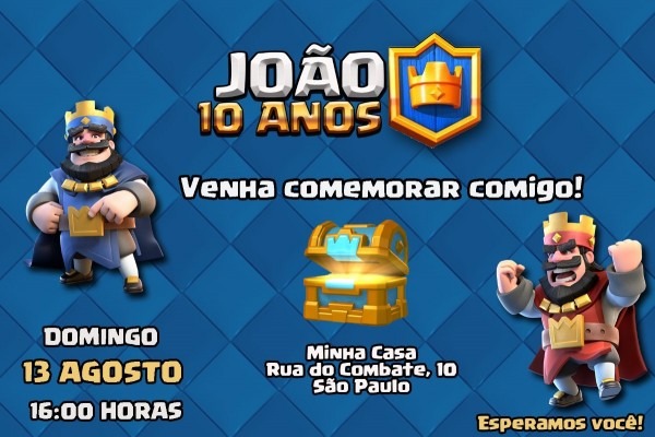 Convite clash royale