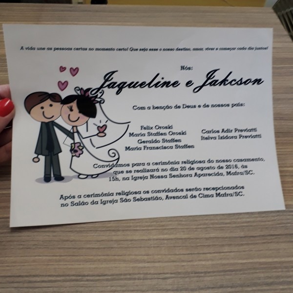 Convite de casamento em papel fotografico no elo7 Convite de casamento em papel fotografico no elo7