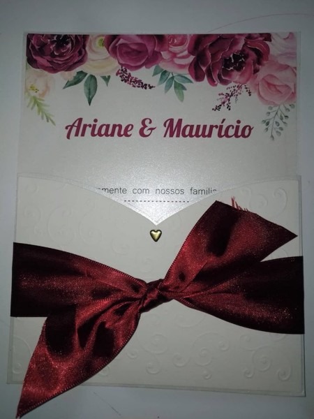 Convite de casamento simples e elegante no elo7 Convite de casamento simples e elegante no elo7