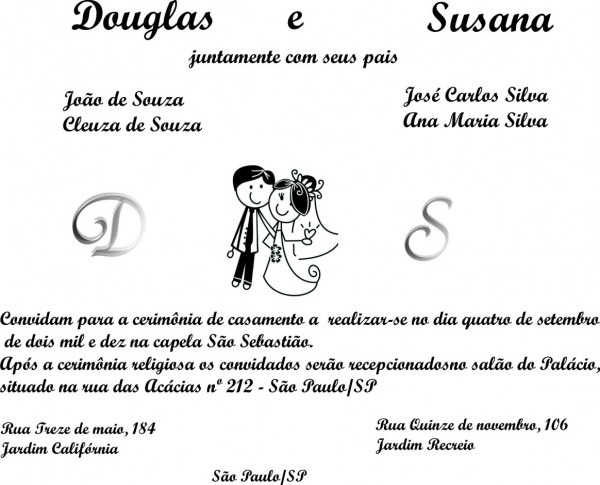 Convite de casamento word surpreendente modelo casam 4 d design e Convite de casamento word surpreendente modelo casam 4 d design e