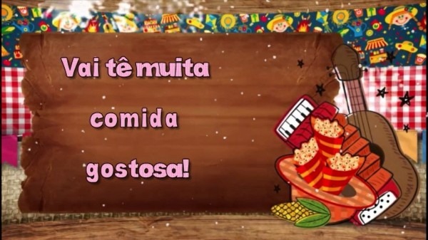 Convite digital animado para festa junina, arraia, sÃ£o joÃ£o