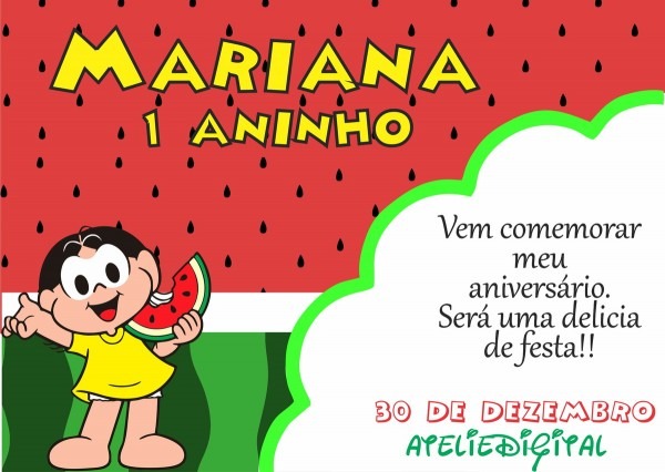 Convite digital magali no elo7 Convite digital magali no elo7