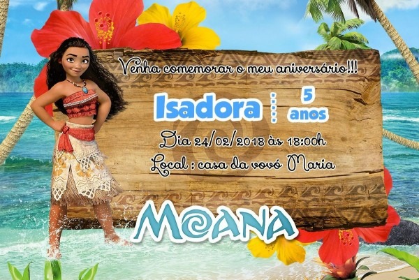 Convite digital moana 2