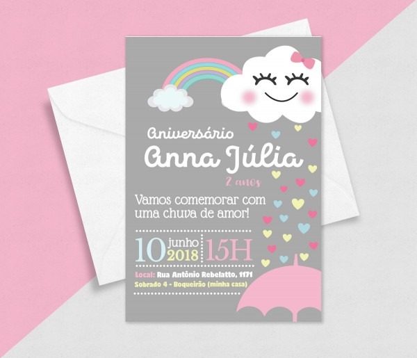 Convite digital nuvem no elo7 Convite digital nuvem no elo7