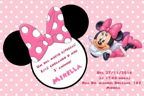 Convite digital minnie bebê no elo7 Convite digital minnie bebê no elo7
