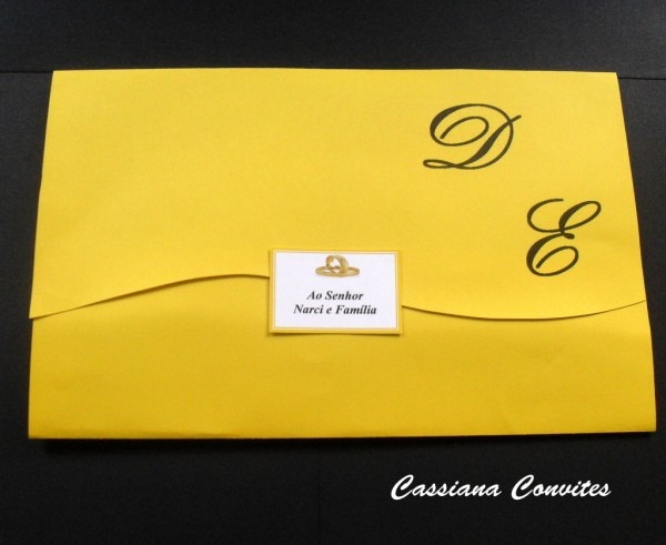 Convite jornal de casamento amarelo rio no elo7 Convite jornal de casamento amarelo rio no elo7