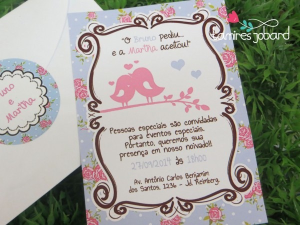 Convites noivinhos all love Convites noivinhos all love