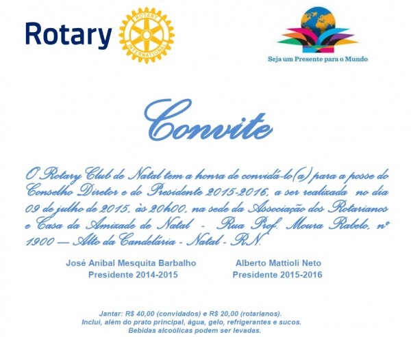 Convite de posse do conselho diretor e presidente 2015 16 do Convite de posse do conselho diretor e presidente 2015 16 do