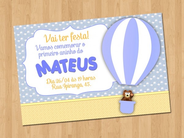 Convite baloeiro Convite baloeiro