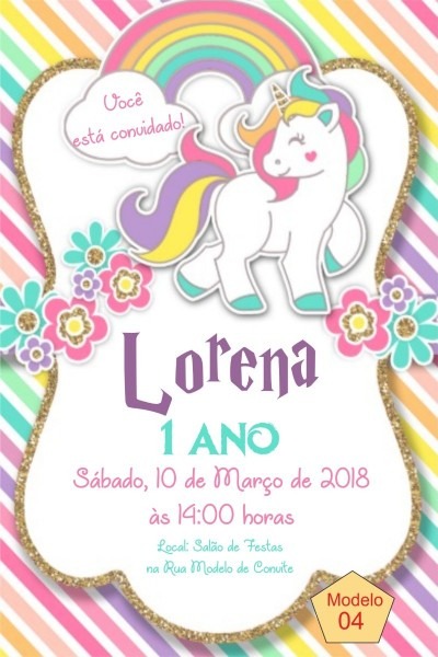 Convite unicornio