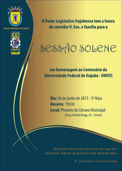 Câmara municipal realiza sessão solene em homenagem ao centenário Câmara municipal realiza sessão solene em homenagem ao centenário