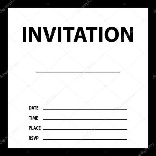 CartÃ£o do convite do preto e branco  modelo simples, lacÃ´nico