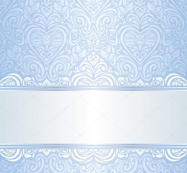 Fundo de papel de parede floral vintage convite azul â vetores de