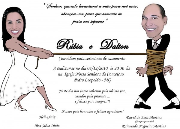 Caricaturas para convite de casamento Caricaturas para convite de casamento