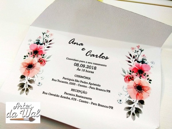 Impressionante de convite casamento 100 unidades barato 70 r 75 00