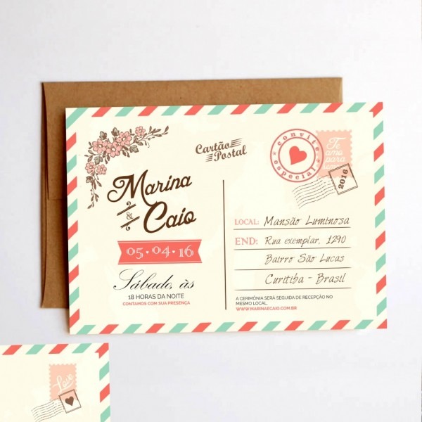 Galeria convites casamento curitiba convite de cart o postal Galeria convites casamento curitiba convite de cart o postal