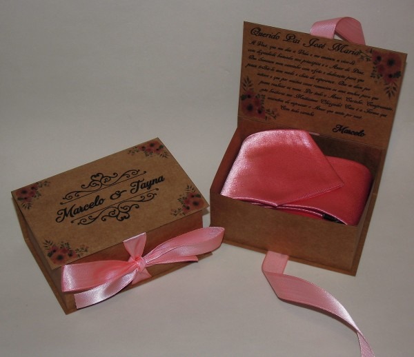 Gravata para padrinho com caixa convite no elo7 Gravata para padrinho com caixa convite no elo7