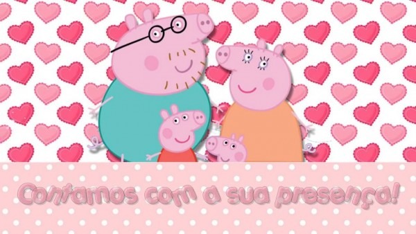 Convite animado tema peppa pig Convite animado tema peppa pig